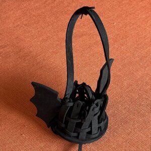 One Handmade Bat Basket, Small Desktop Size